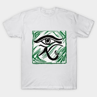 Eye of Horus Green Shadow Silhouette Anime Style Collection No. 222 T-Shirt